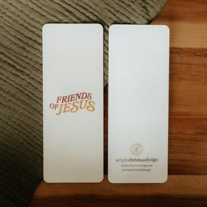 Friends of Jesus Bookmark, Christian Bookmark, Cute Bookmark, Bible Bookmark, Jesus Bookmark, Unique Bookmark, Religious Bookmark