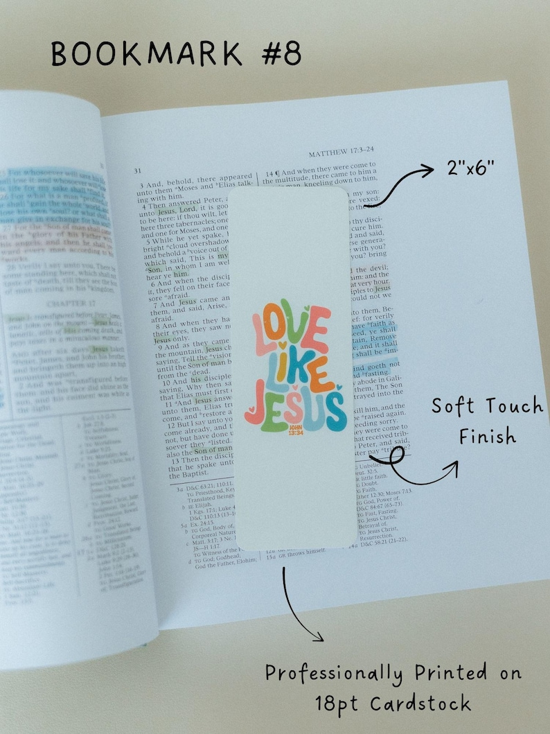 Christian Bookmark Set #2 - Faith-Inspired Bookmarks, Cute Bookmark, Bible Bookmark, Jesus Bookmark, Faith Bookmarks, Faith Gifts Bookmark #8