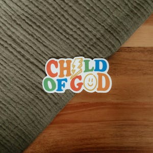Child of God Vinyl Sticker, Waterproof Weatherproof Vinyl Sticker, Christian Stickers, Bible Sticker, Faith Sticker, Water Bottle Sticker