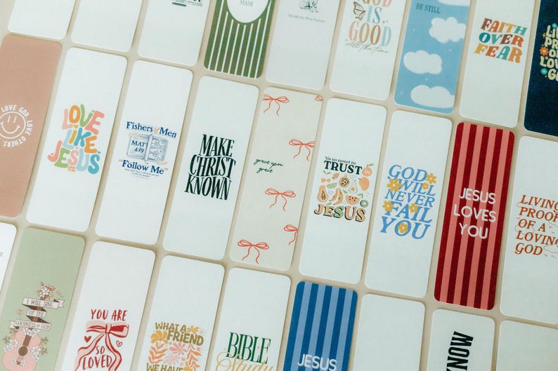 Christian Bookmark Set #2 - Faith-Inspired Bookmarks, Cute Bookmark, Bible Bookmark, Jesus Bookmark, Faith Bookmarks, Faith Gifts 画像 7
