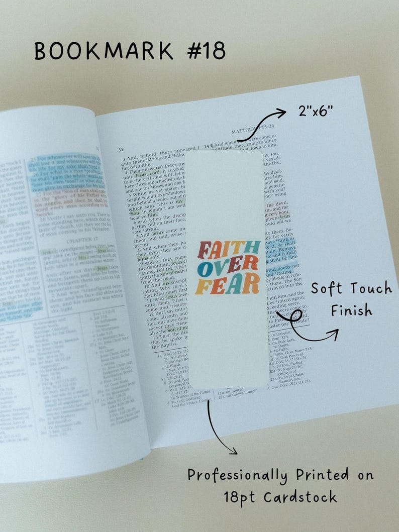 Christian Bookmark Set #4, Faith-inspired Bookmarks, Cute Bookmark ...