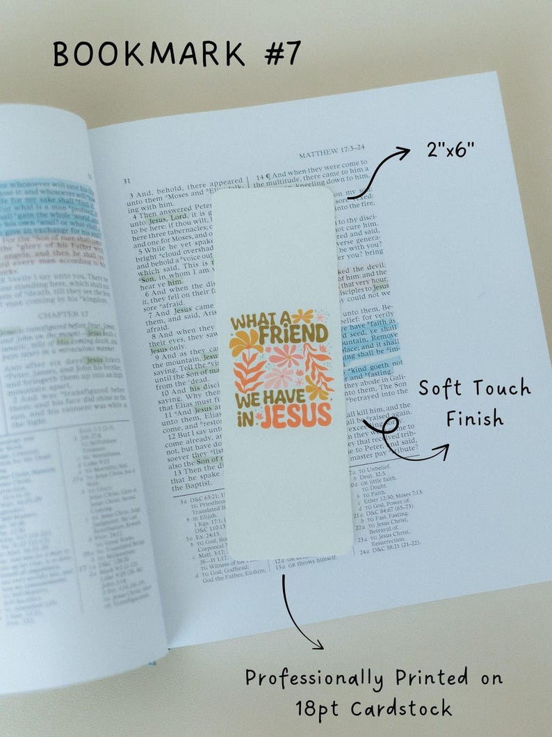 Christian Bookmark Set #2 - Faith-Inspired Bookmarks, Cute Bookmark, Bible Bookmark, Jesus Bookmark, Faith Bookmarks, Faith Gifts Bookmark #7