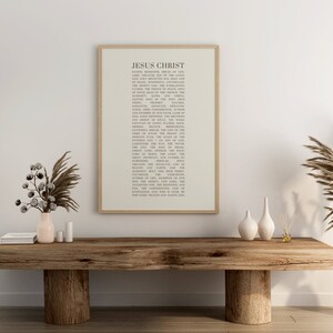Many Names of Jesus Christ, Christian Wall Art, Bible Art, Minimalist ...