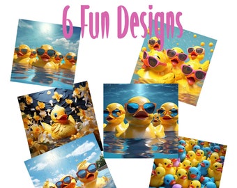 3D Rubber Ducks, Duckies, 20oz  Skinny Tumbler Sublimation PNG File Digital Download straight, FUN tumbler, Instant Download