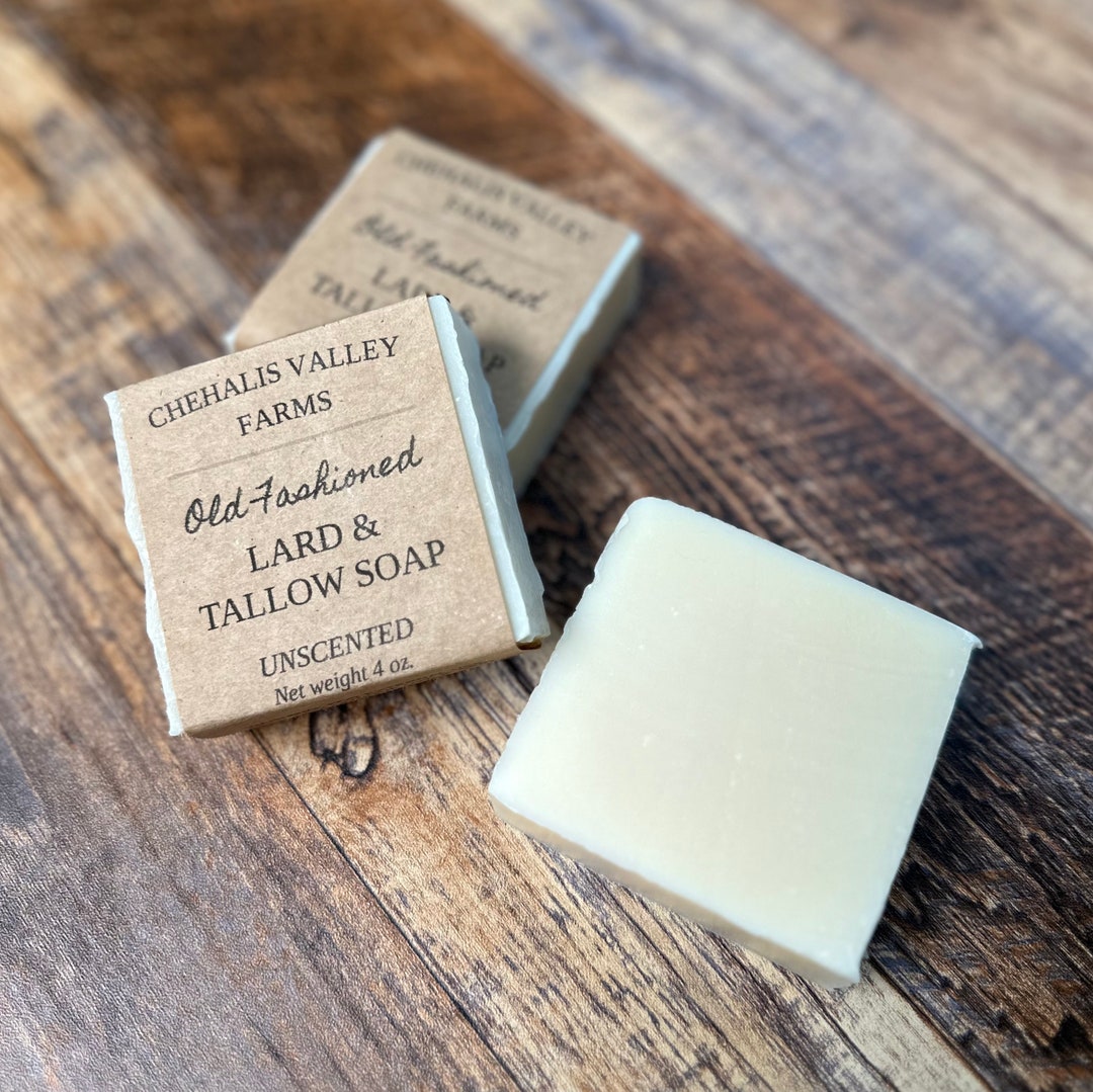 Lard and Tallow Old Fashioned Farm Soap Unscented L Lard and Tallow Soap L Forest Raised Pork