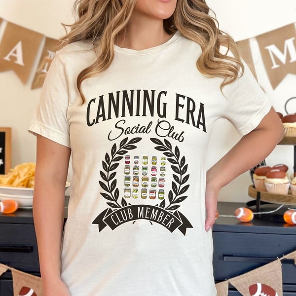 Homesteader Vintage Canning Era Social Club Casual Shirt Canning Enthusiast Tee Pickling Lover Gift for Canner TShirt Gift for Granola Girl