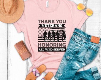 Patriotic American Veteran's Day T-Shirt Military Appreciation Shirt Army Navy Veteran Thank You Shirt Vietnam Veteran Air Force Hero