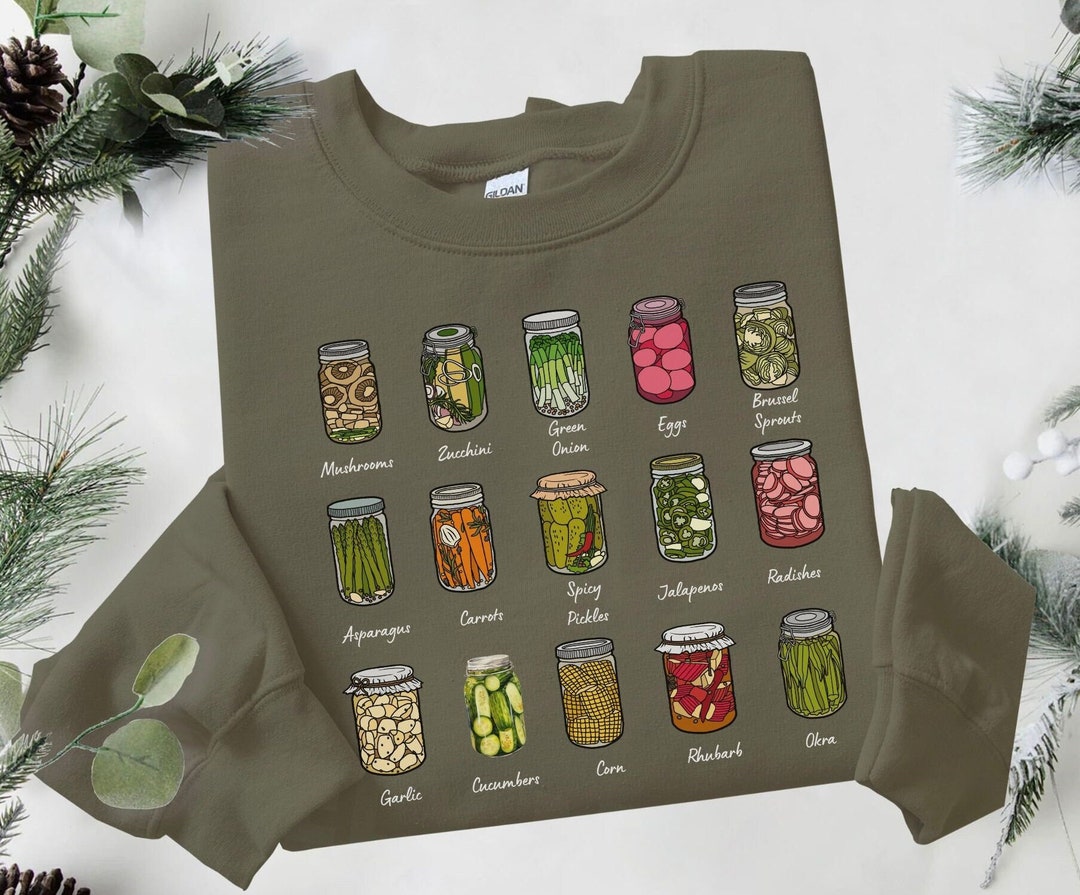 Vintage Canned Pickles Sweatshirt, Pickle Shirt, Viral Pickle