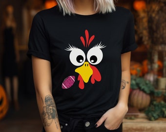 Funny Face Turkey Shirts Thanksgiving Group Outfit Fall Football Family Shirts Cute Turkey Shirt  Fall Attire Shirt  Thanksgiving Teacher