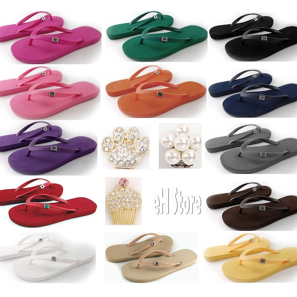 Popit Flip Flop for woman sandal with Changeable Charm shoe clip Summer Flip Flop Beach flip flop woman sandal