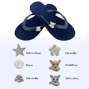 Kids Navy blue Sandal Popit Flip Flop with Changeable Charm Summer Flip Flop beach Sandal for Parent-Child Beach flip flop