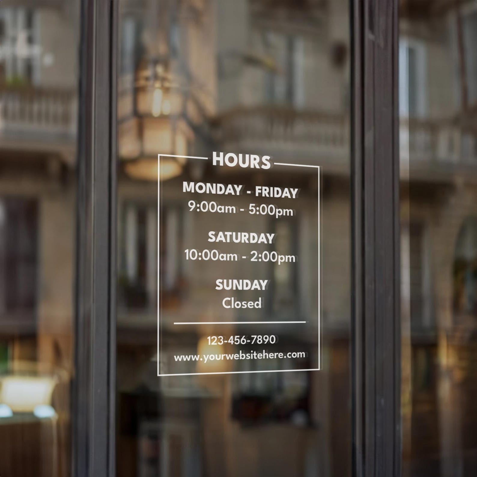 Custom Store Hours Window Decal: Business Opening Sign - Etsy