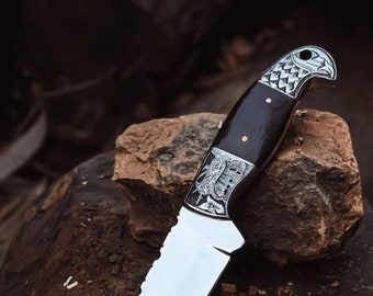 Tanto Knife - Custom-Made with Hand-Embroidered Handle, Functional Luxury Blade - Perfect Anniversary Gift for Him