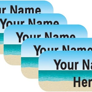 Personalized Waterproof Name Labels: 60 Press-and-Stick School Labels