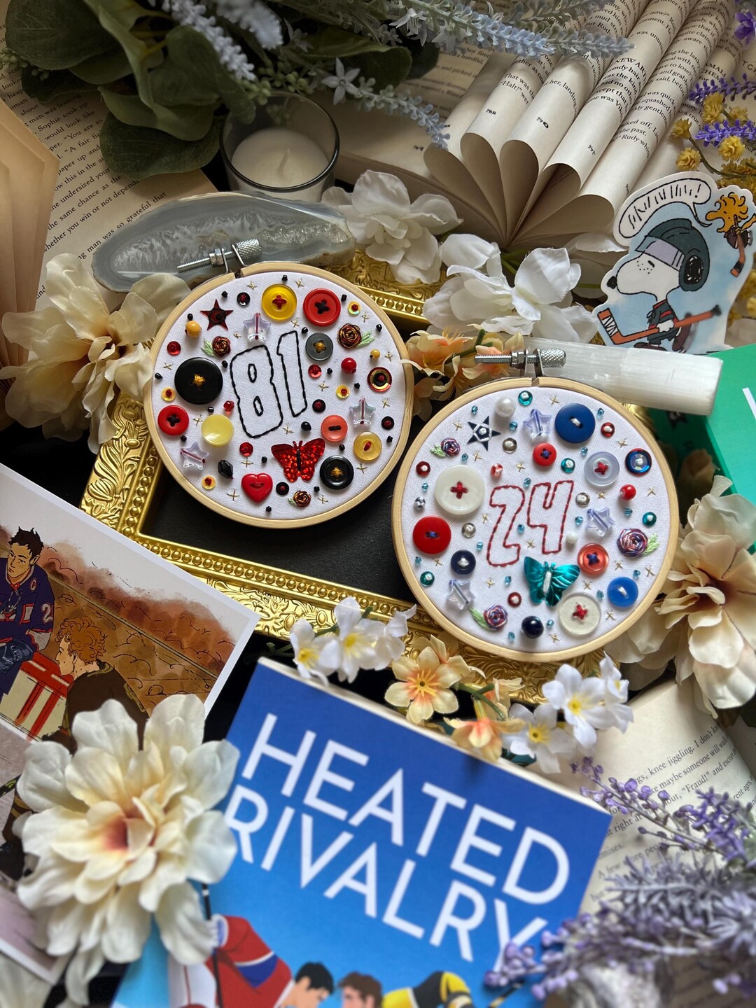 Heated Rivalry Minis | Player Numbers | the Cottage | Embroidery Hoop ...