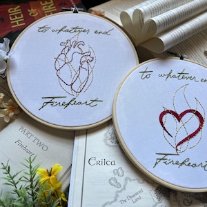 Herz aus Feuer | TOG inspiriert | Stickerei
