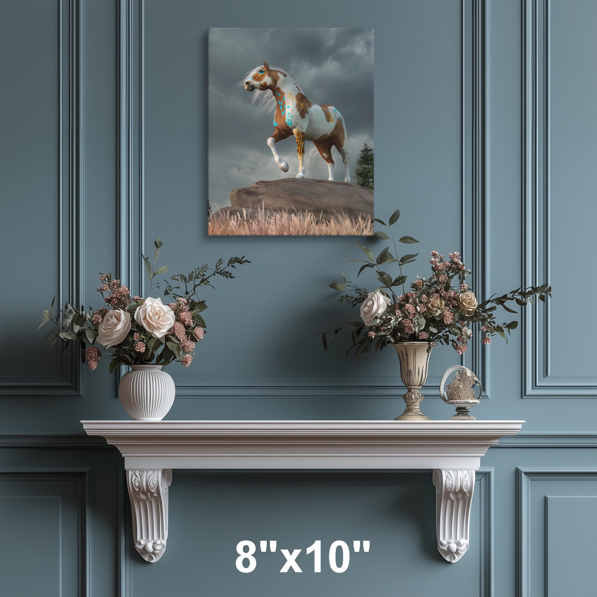 ソレル・ピントの戦争馬 - ワイルドウェストネイティブアメリカンの馬ジクレーキャンバスプリント - Etsy 日本, image size:2048x2048