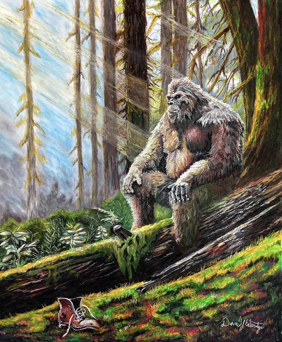 Bigfoot at Rest, Art Print - Etsy Norway