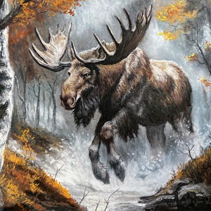 Moose in the Forest, Wildlife Themed Wall Art