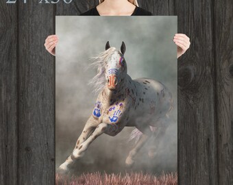 thumbnail image 2 of Appaloosa Horse Earrings – Painted Ponies Cloisonné Studs, Spirit Horse Jewelry 2 of 6