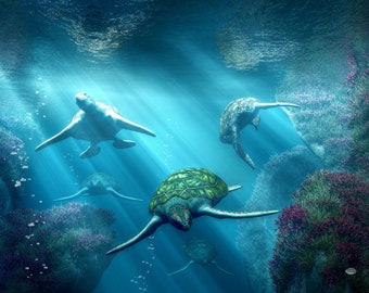 Turtle Alley - Print - Sea Life Wall Art
