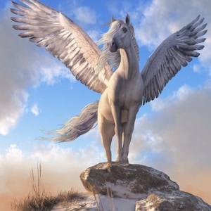 Pegasus The Winged Horse - Print - Fantasy Wall Art