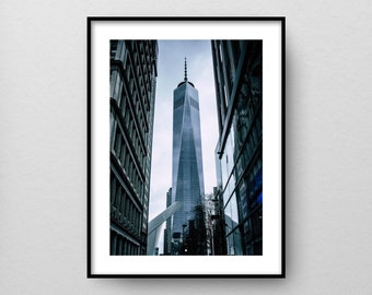 One World Trade Center Poster Wall Art Print Home Decor New York City Architecture Print Gift Travel Poster | mv-1wtc-cp3mg1-vps