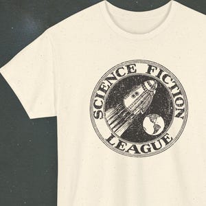 Science Fiction League Shirt - 1934 Hugo Gernsback Sci-Fi Fandom - Retro Space Emblem