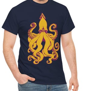 Squid T-shirt, Octopus Tee, Sea Creature Shirt, Ocean Lover Gift, Marine Animal Top