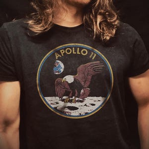 Apollo 11 Mission Patch Shirt - Vintage Lunar Landing 1969 Space Exploration Tee
