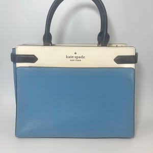 Kate Spade New York Staci Purse Blue Color Block Leather Purse