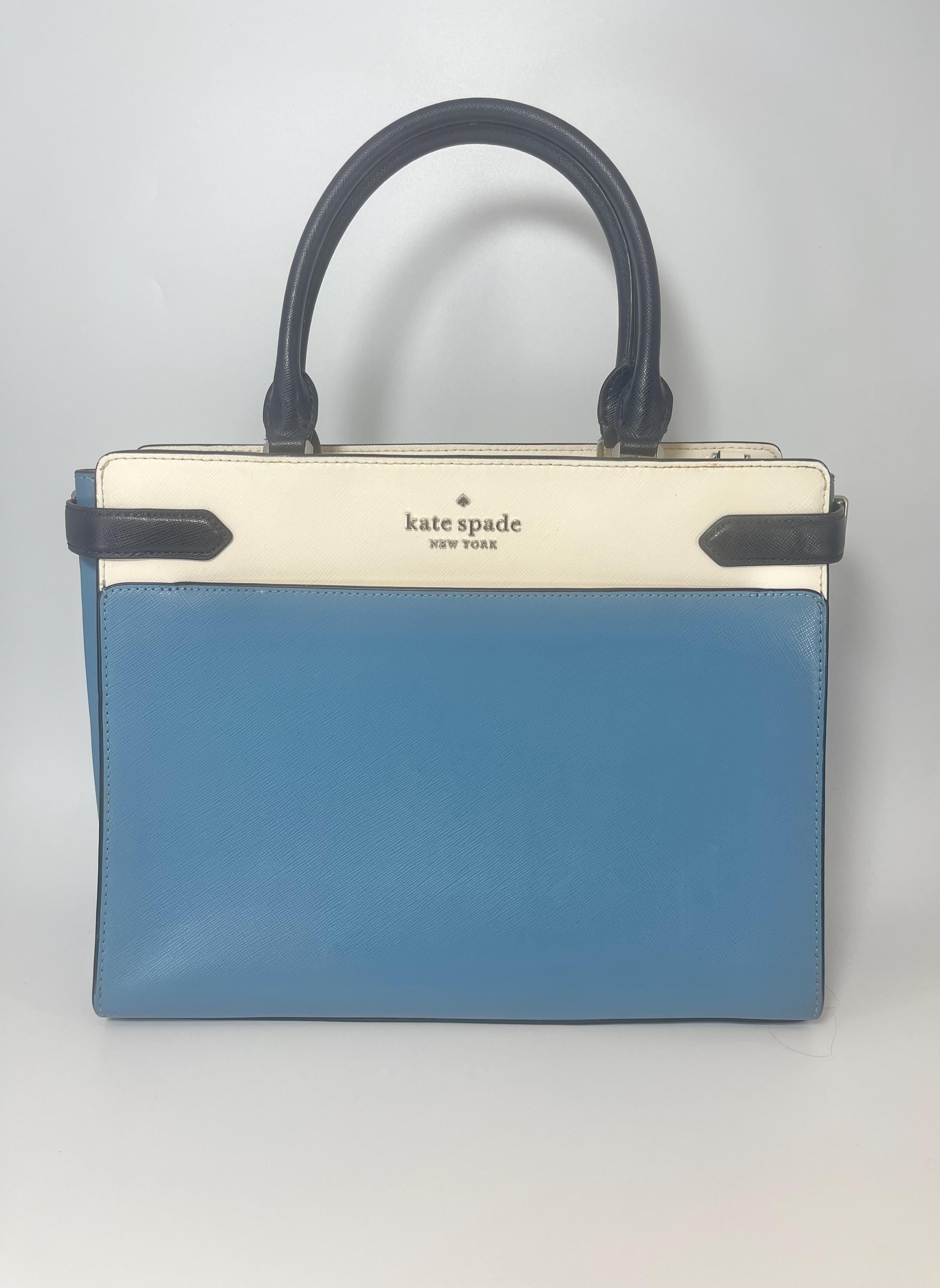 Kate Spade New York Staci Purse Blue Color Block Leather Purse - Technical View