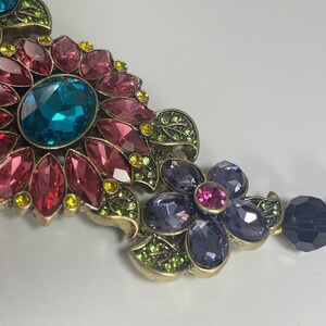 Heidi Dause Glorious Garden Floral Rhinestone Statement Necklace - Etsy
