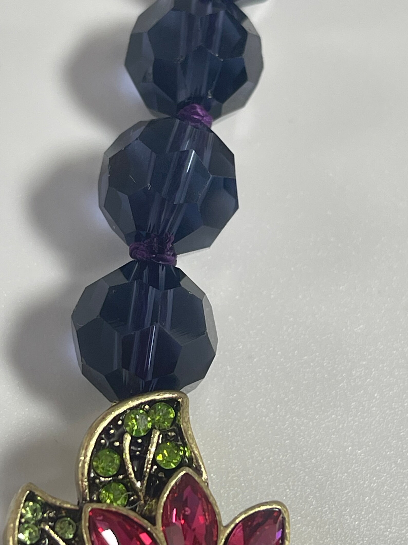 Heidi Dause Glorious Garden Floral Rhinestone Statement Necklace - Etsy
