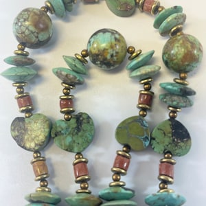Turquoise Jewelry Turquoise Necklace One of A Kind Necklace Stone Necklace Hand Made Necklace One of a Kind Jewelry Gift  Necklace Long