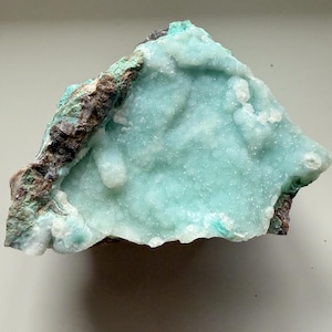 Large Druzy Chrysocolla on Matrix Freeform from DR Congo