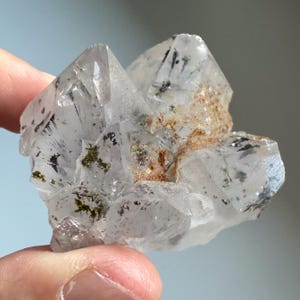 Garden Quartz Cluster with Epidote inclusions from Sichuan, China