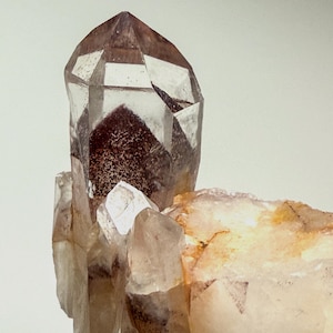 Sunset Hematite Phantom Quartz - Self-Standing Cluster