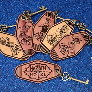 Vintage Style Hazbin Hotel Keychains