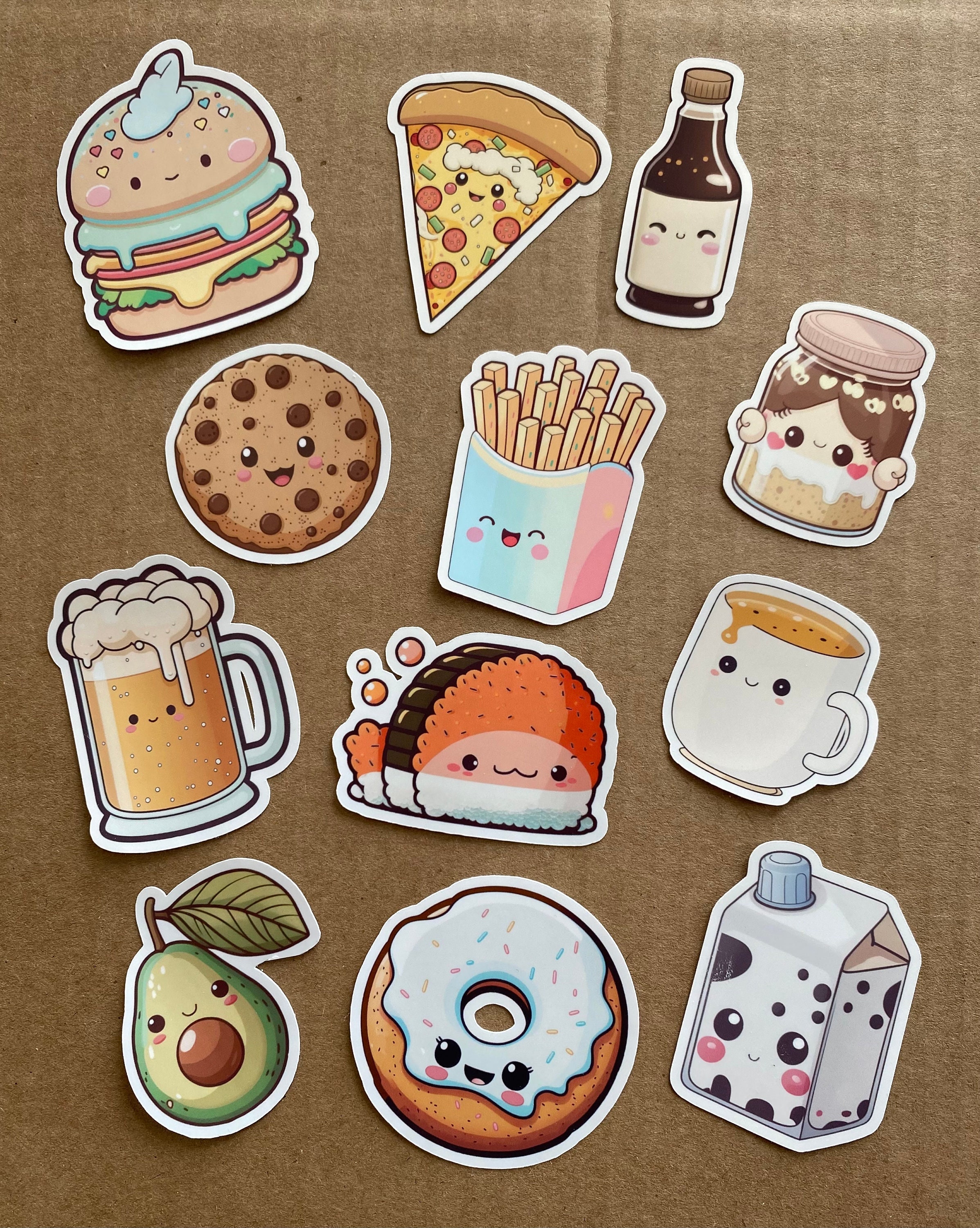Cute food stickers deals