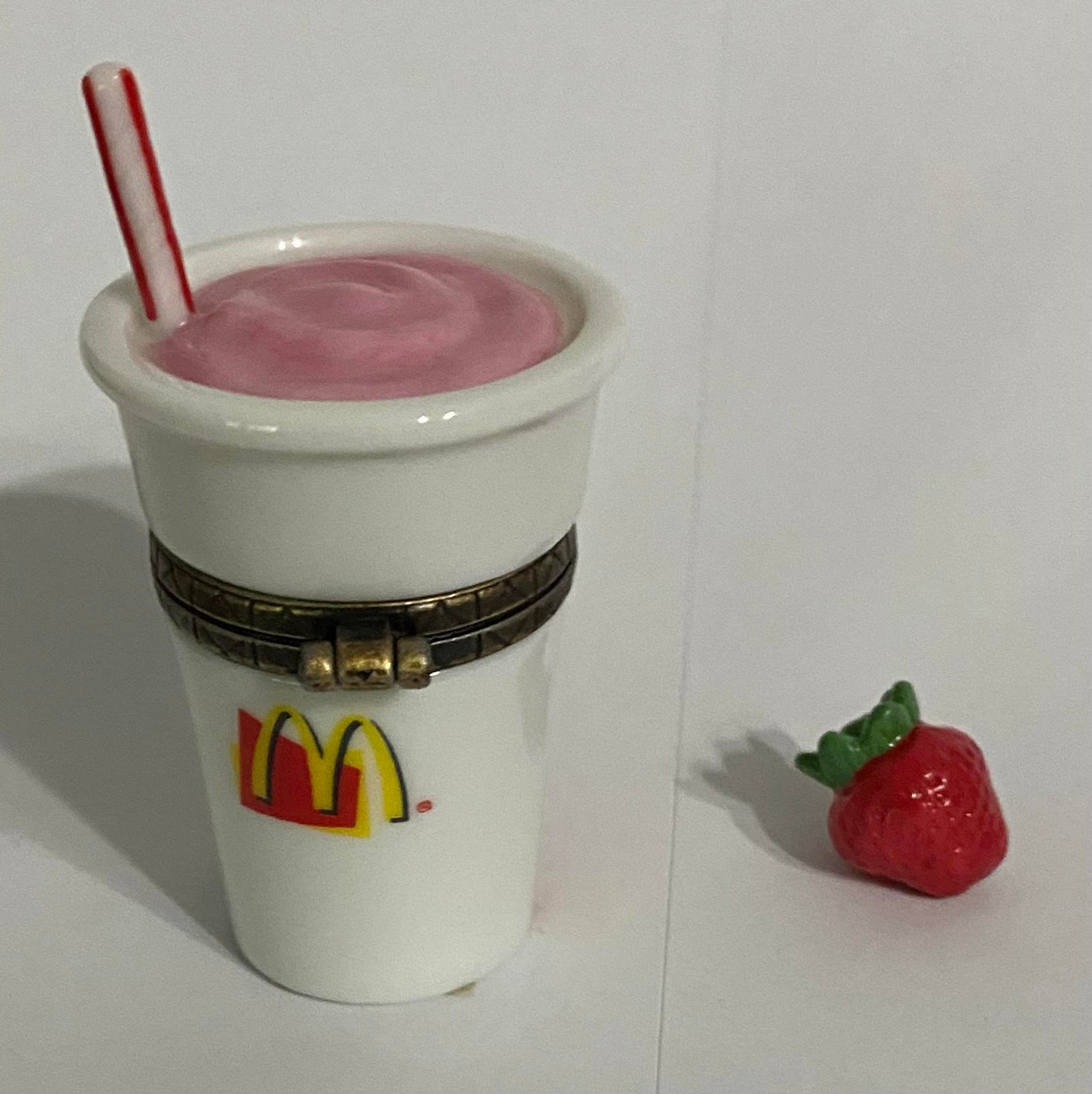 Mcdonald's Strawberry Shake With Strawberry Trinket Etsy