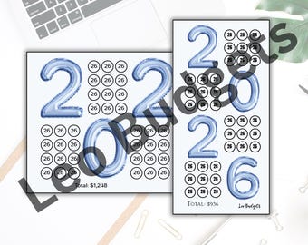 DIGITAL I blauw thema 2026 spaaruitdaging 2-delige bundel I A6/A5