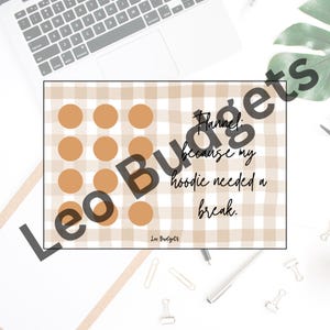 A5 Flannel Roll & Save savings challenge I Digital Download