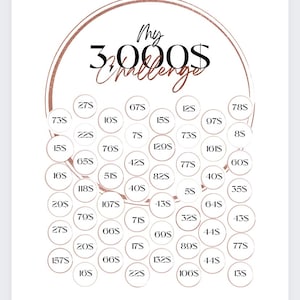 3,000 savings challenge printable
