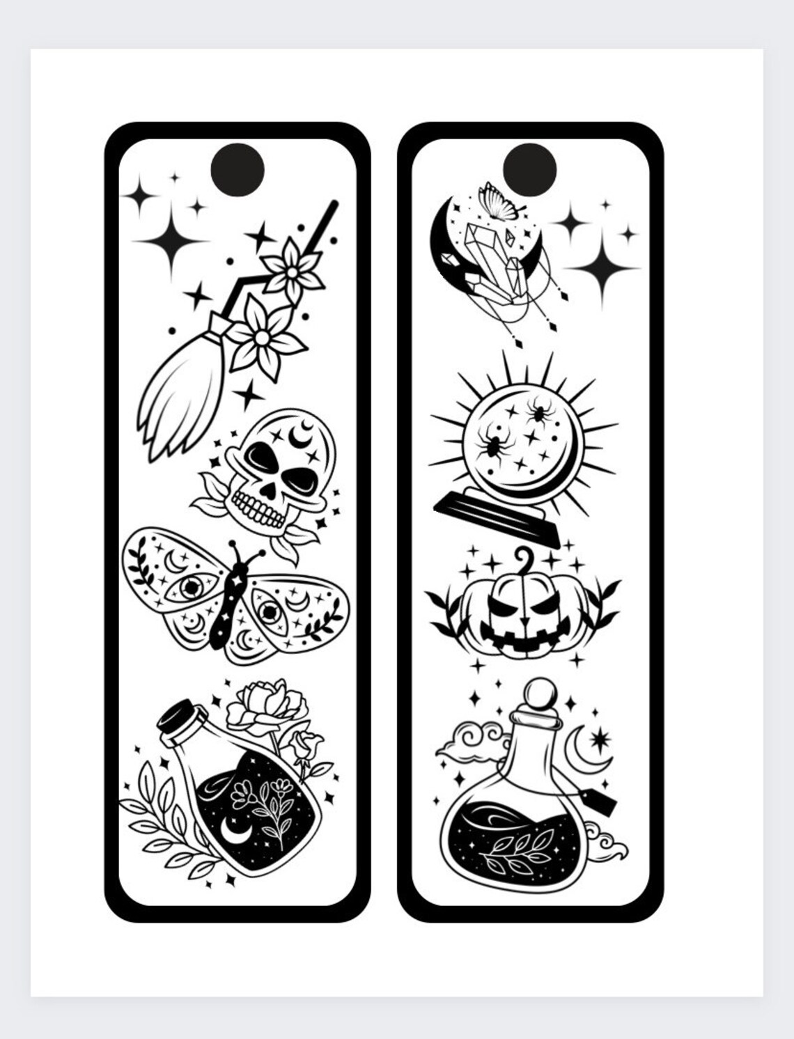 Witchy Reading Log Coloring Page - Etsy
