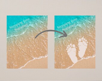 砂の足跡ウォールアート | 赤ちゃんの足跡アート | 保育室の