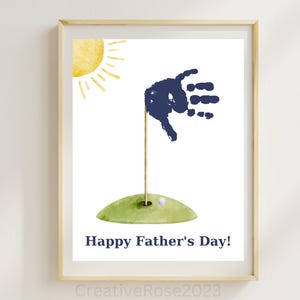 Handafdruk Vaderdag voor golfvader