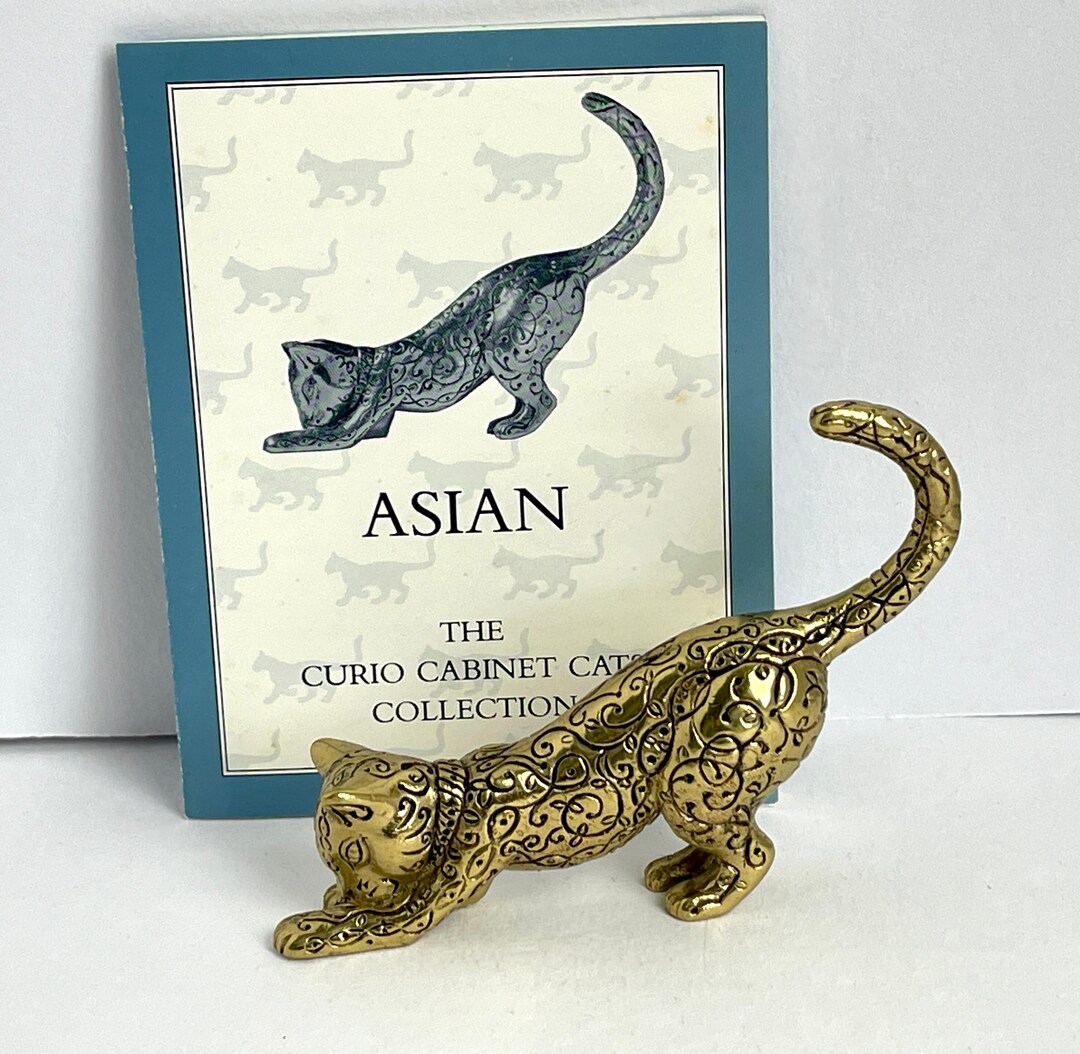 The Franklin Mint 1986 the Curio Cats Collection Brass Etsy