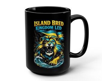Taza Island Bred Kingdom Led-Bahamian Lion Faith / Negra, 15 oz