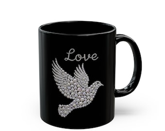 Taza con diseño "Love" de Pearl Dove / Taza de café con fe inspiradora